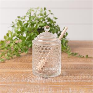 Glass Honey Jar with Dipper