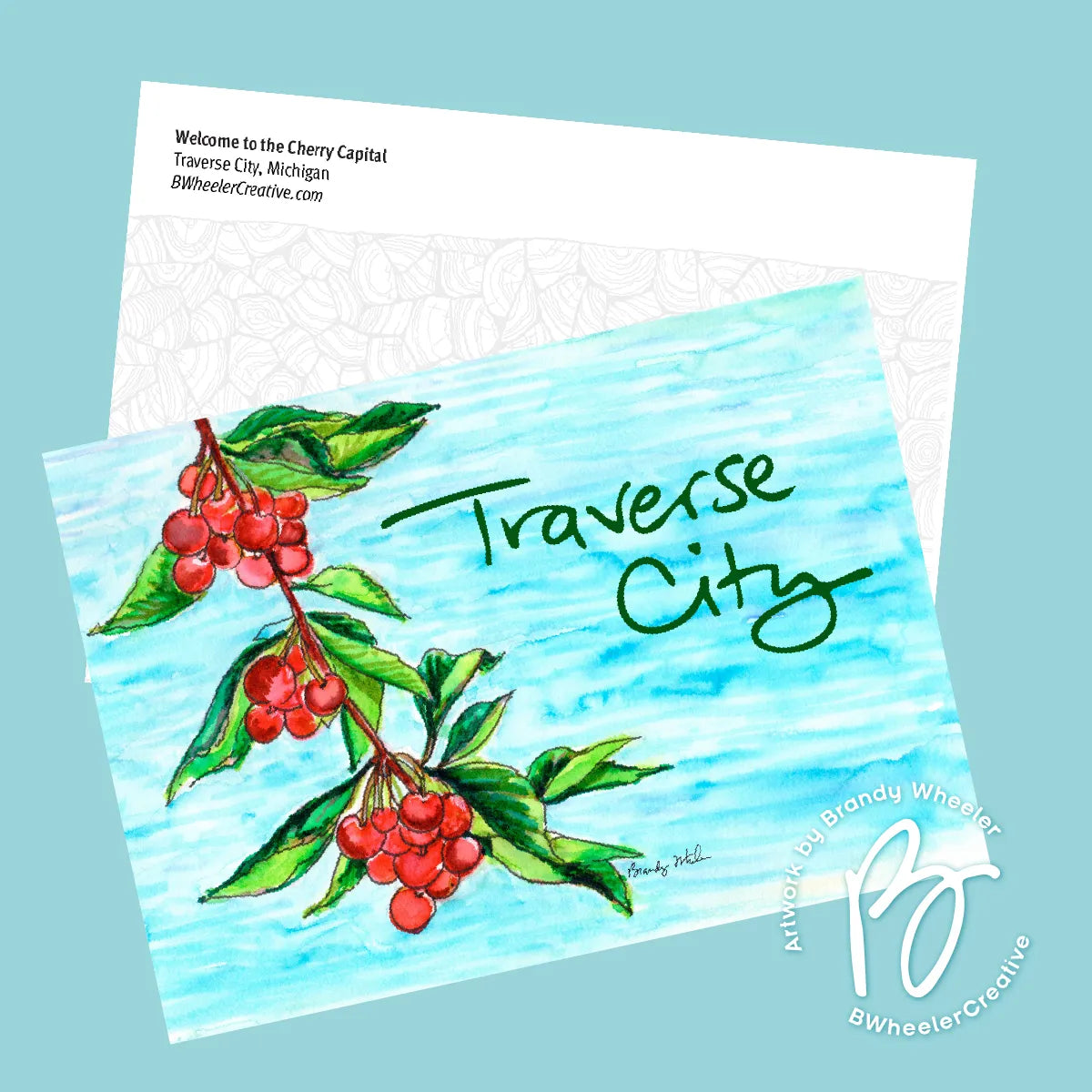 Traverse City Cherry Postcard