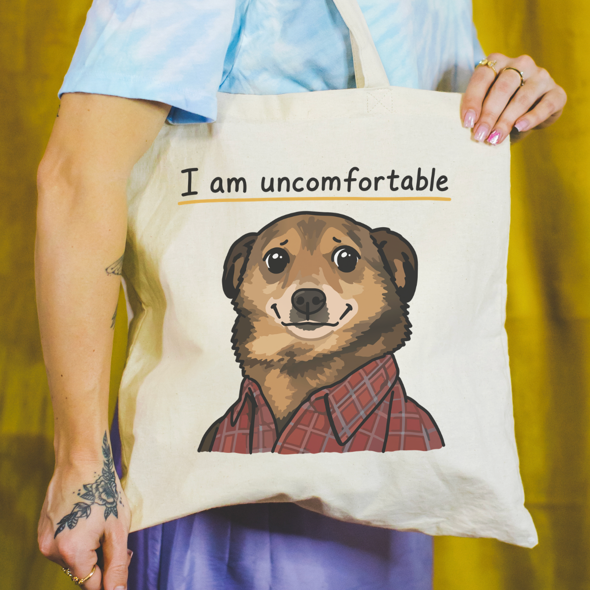 I Am Uncomfortable Tote Bag