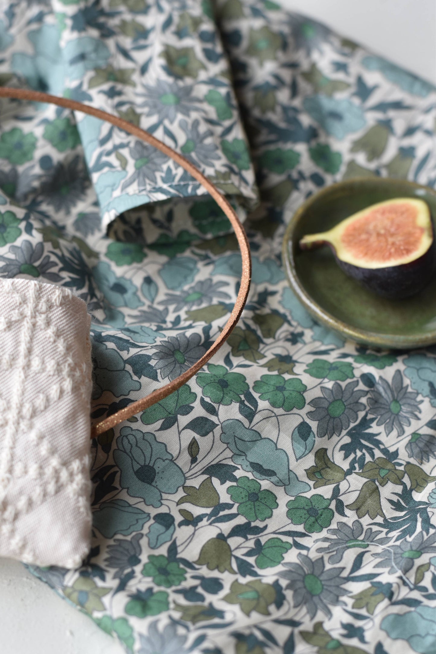 Fig the Frenchie Dog - Liberty Floral Day Dress- Handmade Heirloom Doll