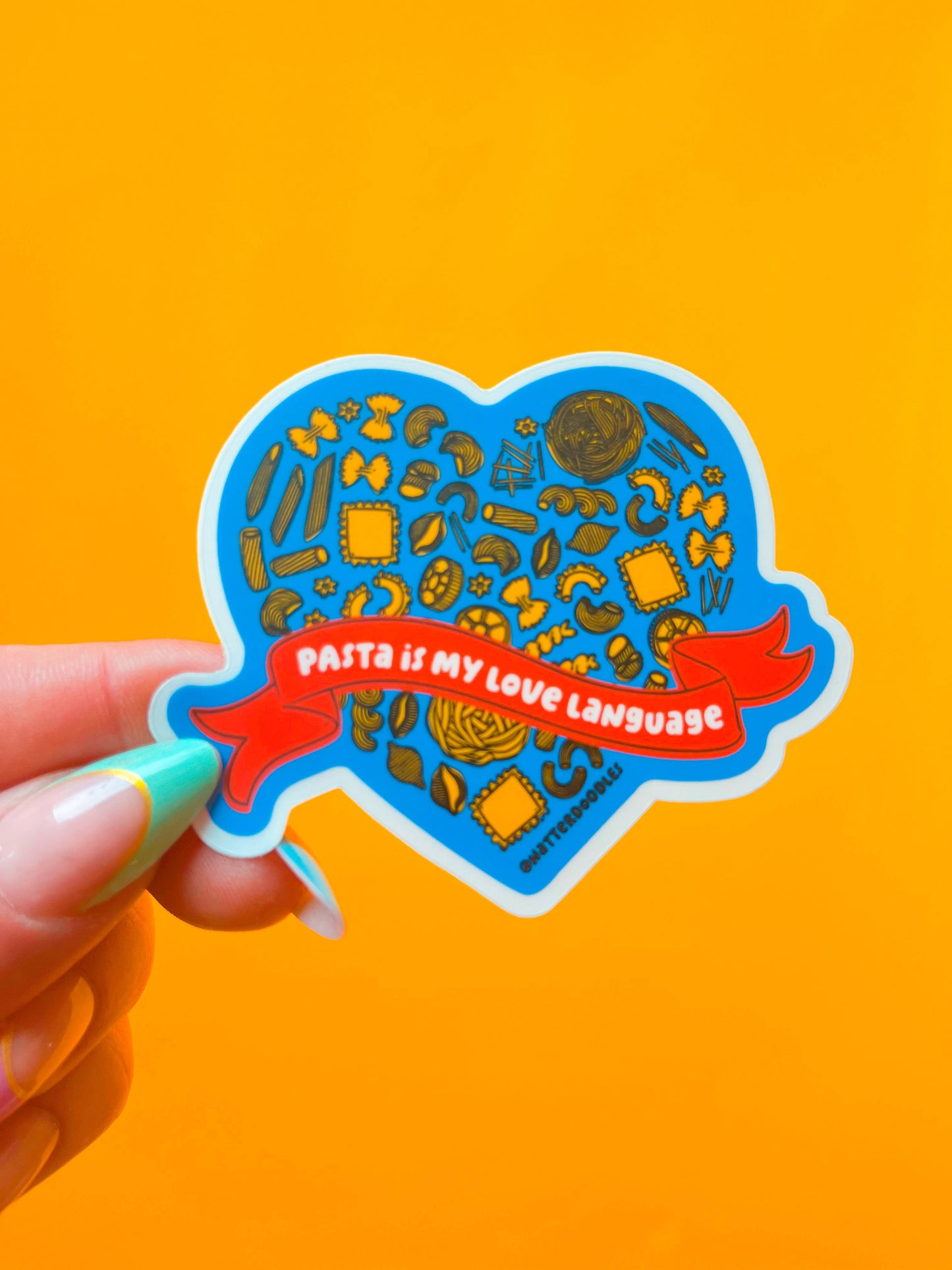 Pasta Is My Love Language Waterproof Italian Food Sticker