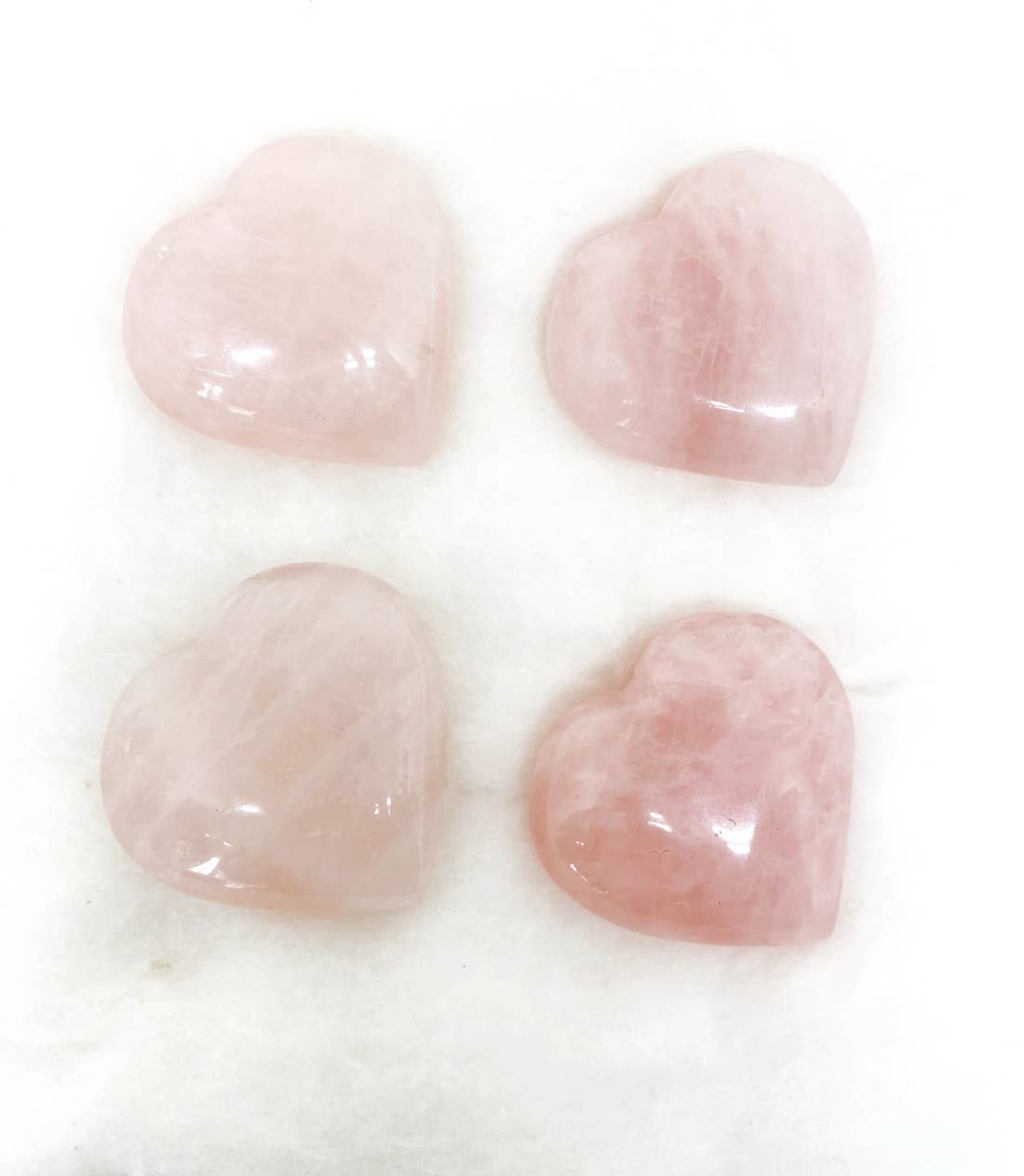 2 inch Rose Quartz Hearts | Puffy Crystal Hearts