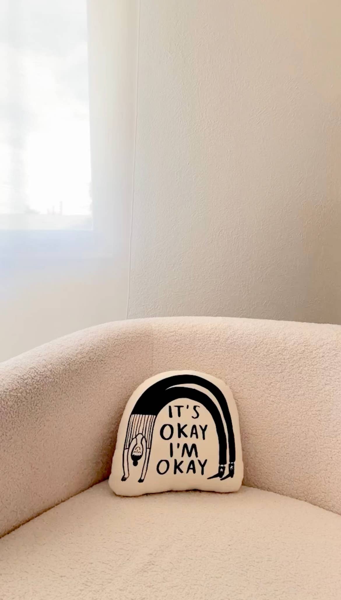 It's Okay Rainbow Pillow - Canvas Material