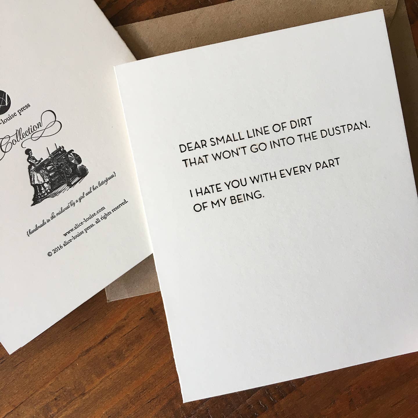 Small Line of Dirt Card