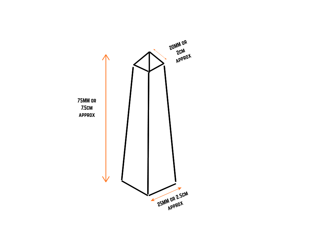 Angelite Gemstone Tower Obelisk 4 Faceted 7.5CM Aprox