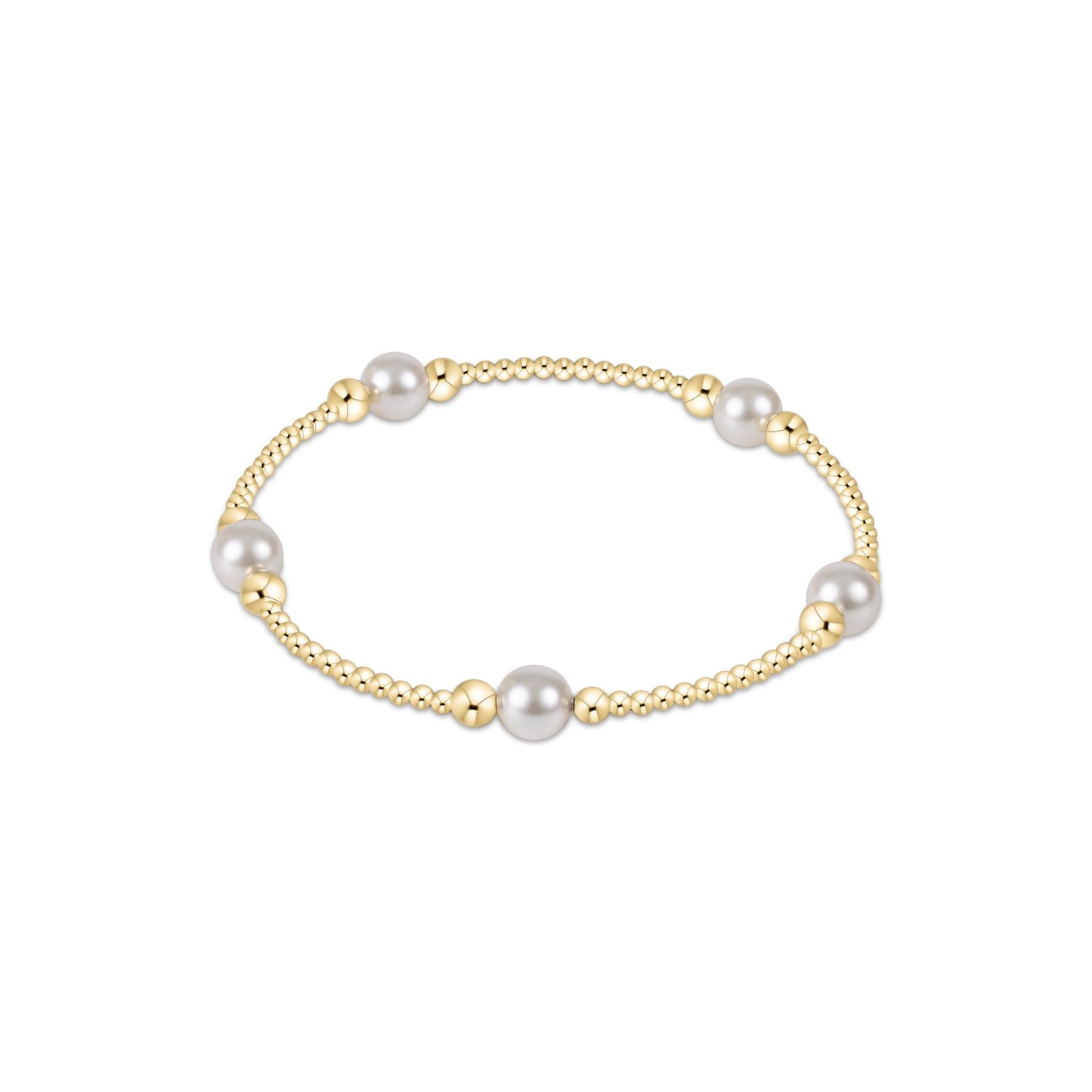 Purpose Pearl 6mm Bead Bracelet - Gold