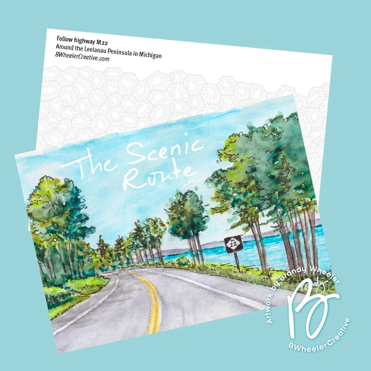 The Scenic Route M22 Postcard
