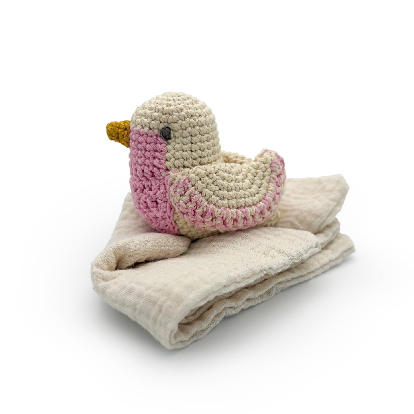 Pink Chickadee Baby Lovey