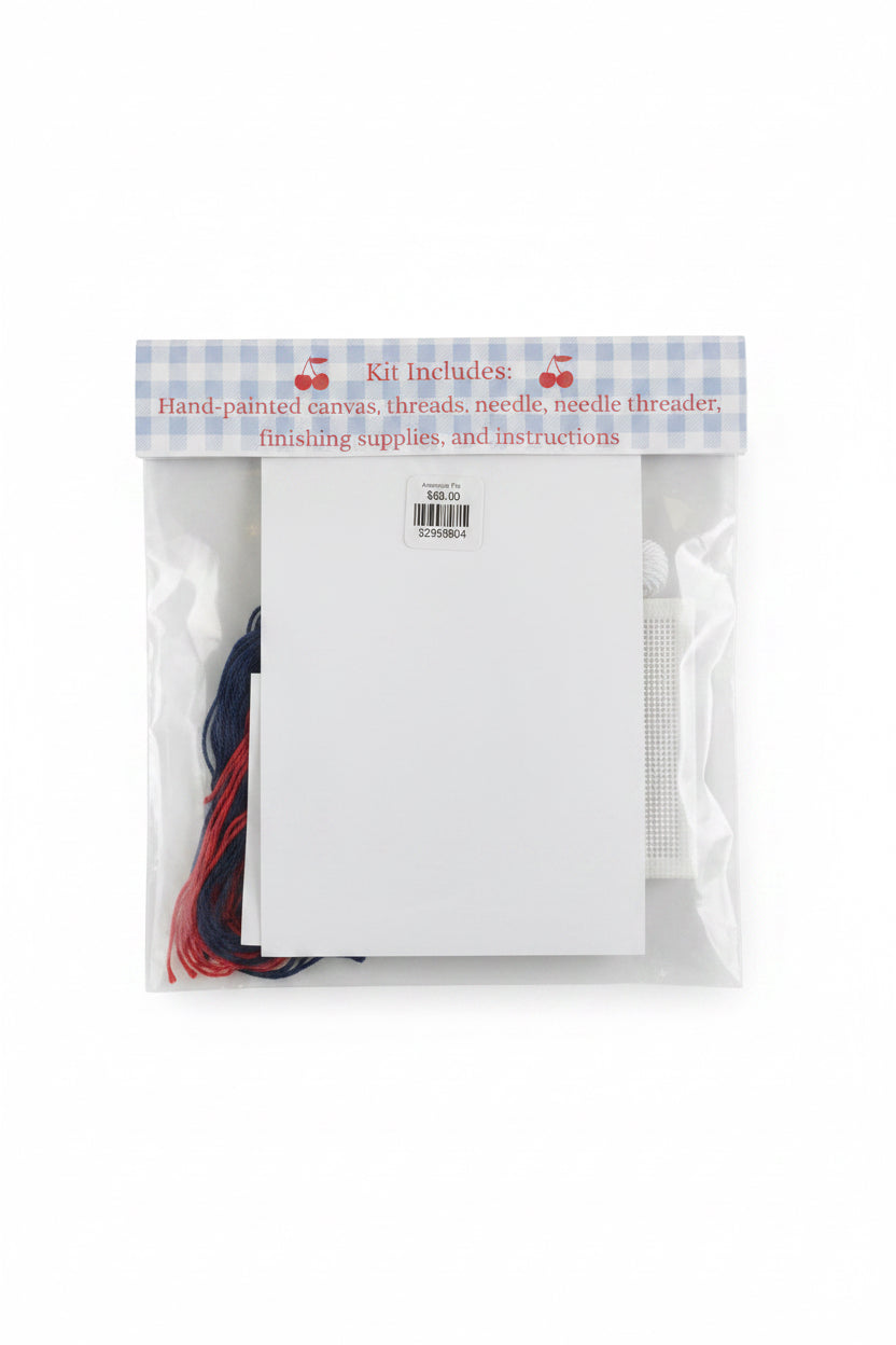 American Flag Ornament Needlepoint Kit