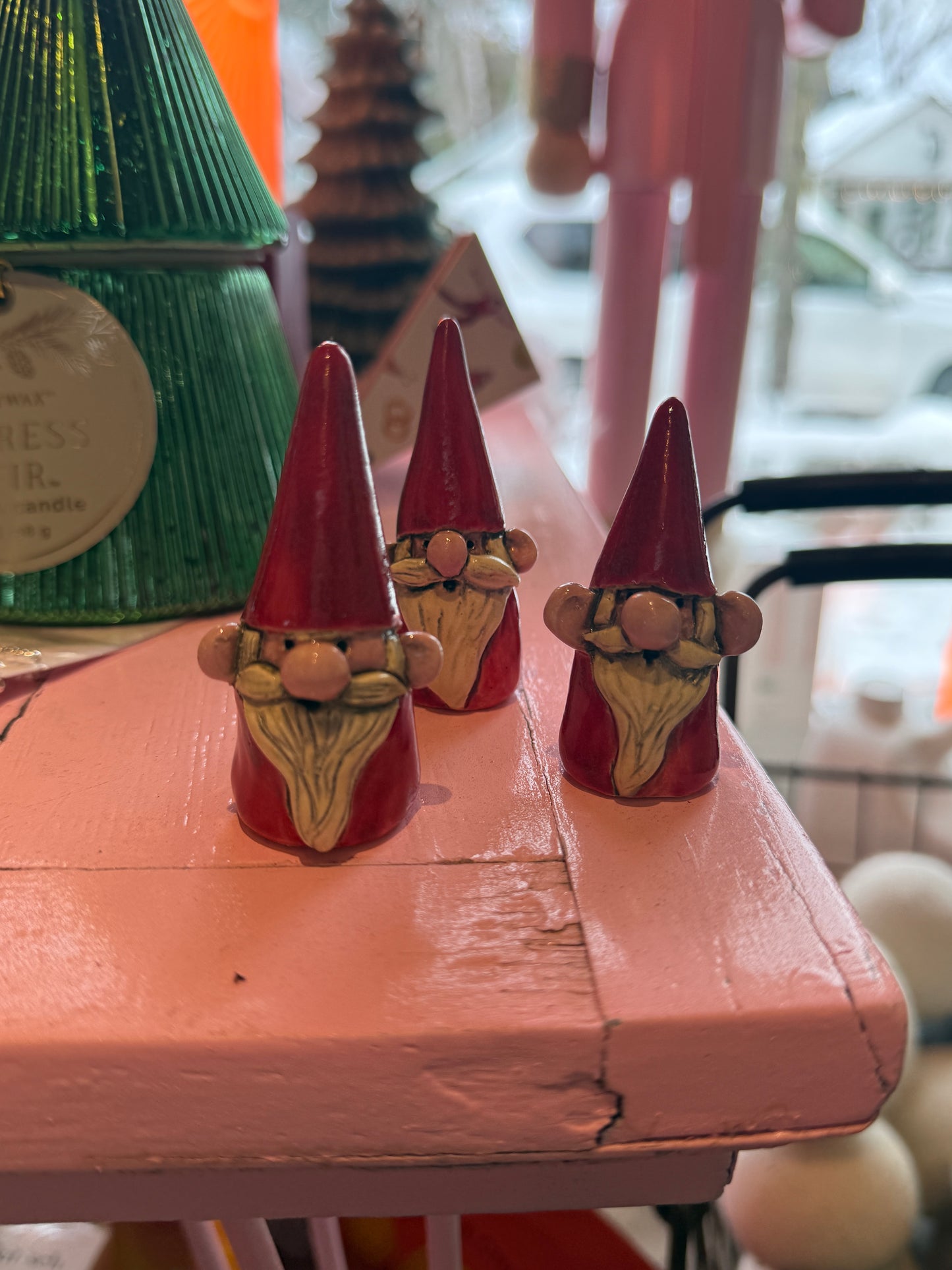 Miniature Santa Gnome Sculpture