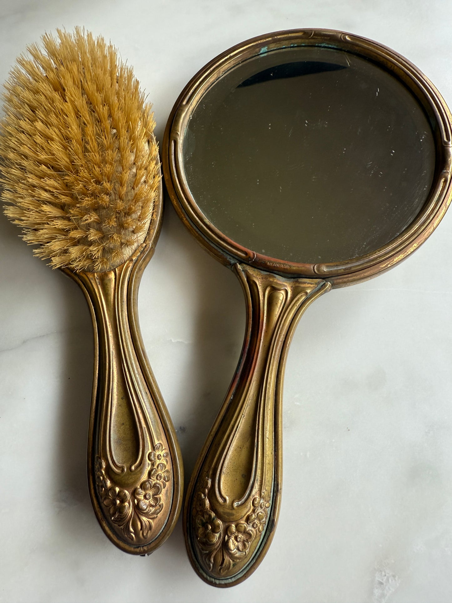 Early Art Nouveau Antique Dresser Set