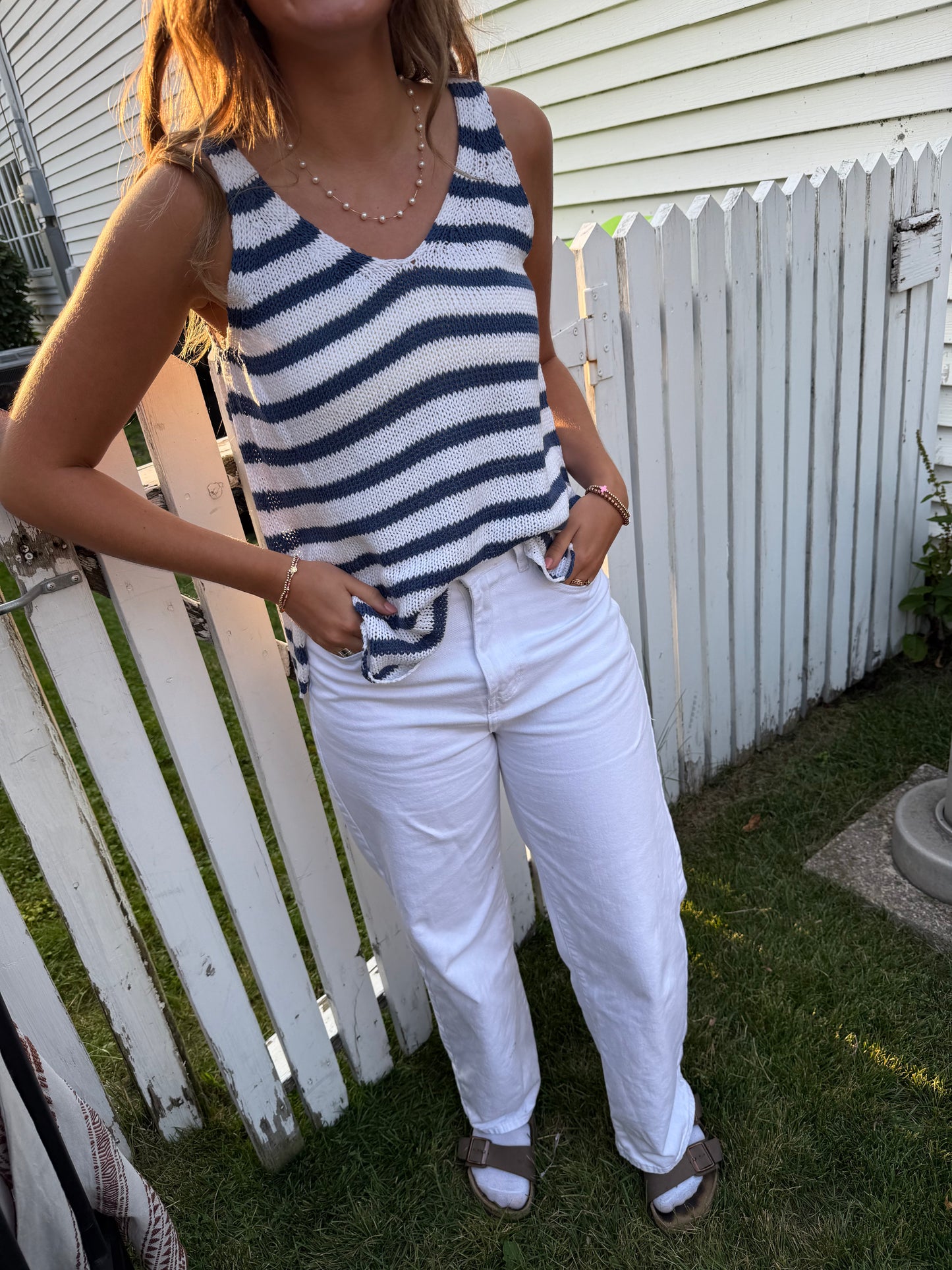 Willow Striped Cotton Tank