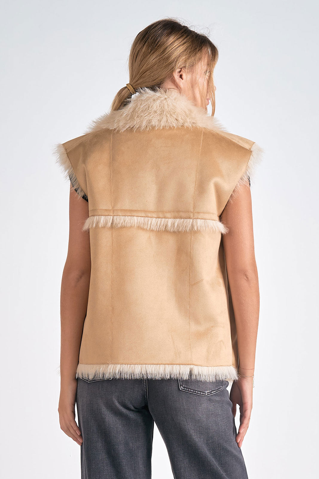 Eloise Vest Long Faux Fur