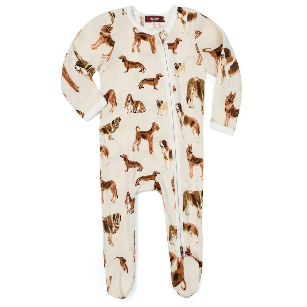 Organic Cotton Footed Zipper Pajamas
