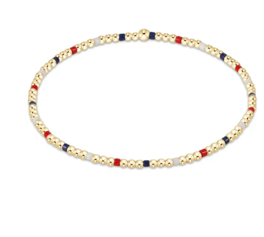 hope sincerity pattern 2mm bead bracelet - firecracker