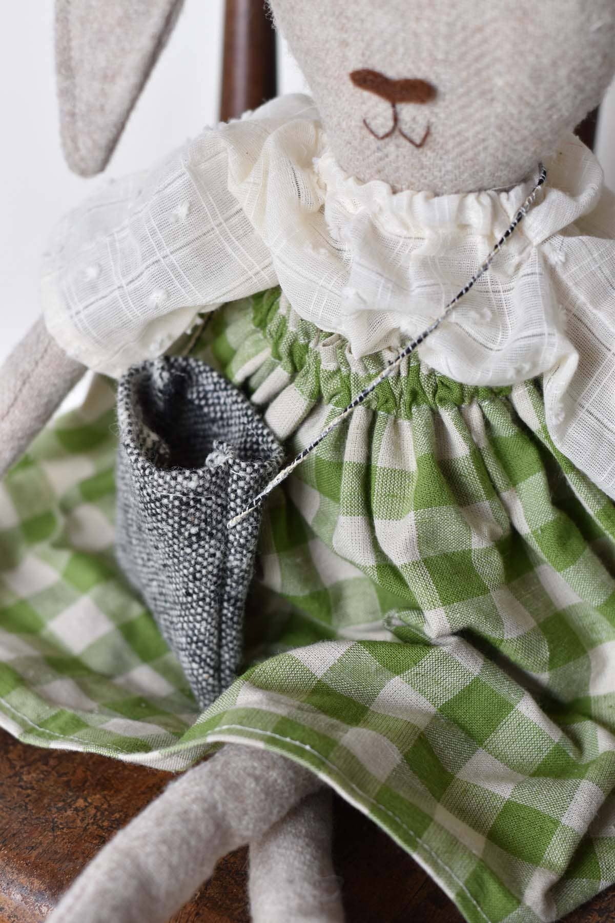 Ruthie the Rabbit – Gingham Skirt