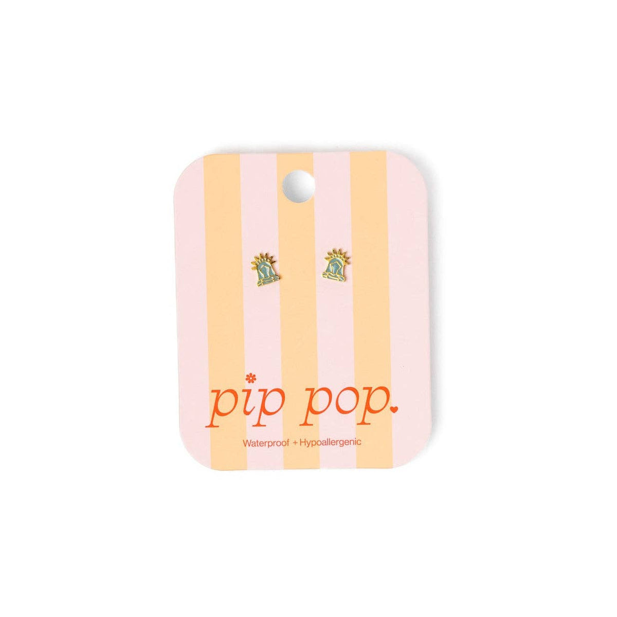 Lady Liberty Stud Earrings - Hypoallergenic, Flat Back, Girl