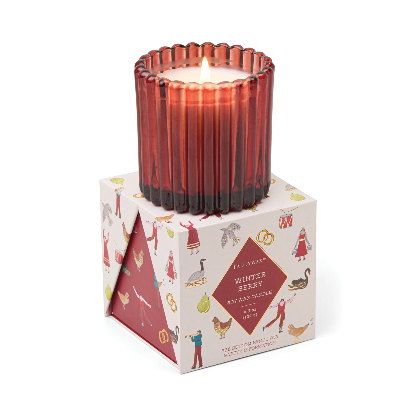 Holiday Merry Box 4.5 Oz Candle- Winter Berry