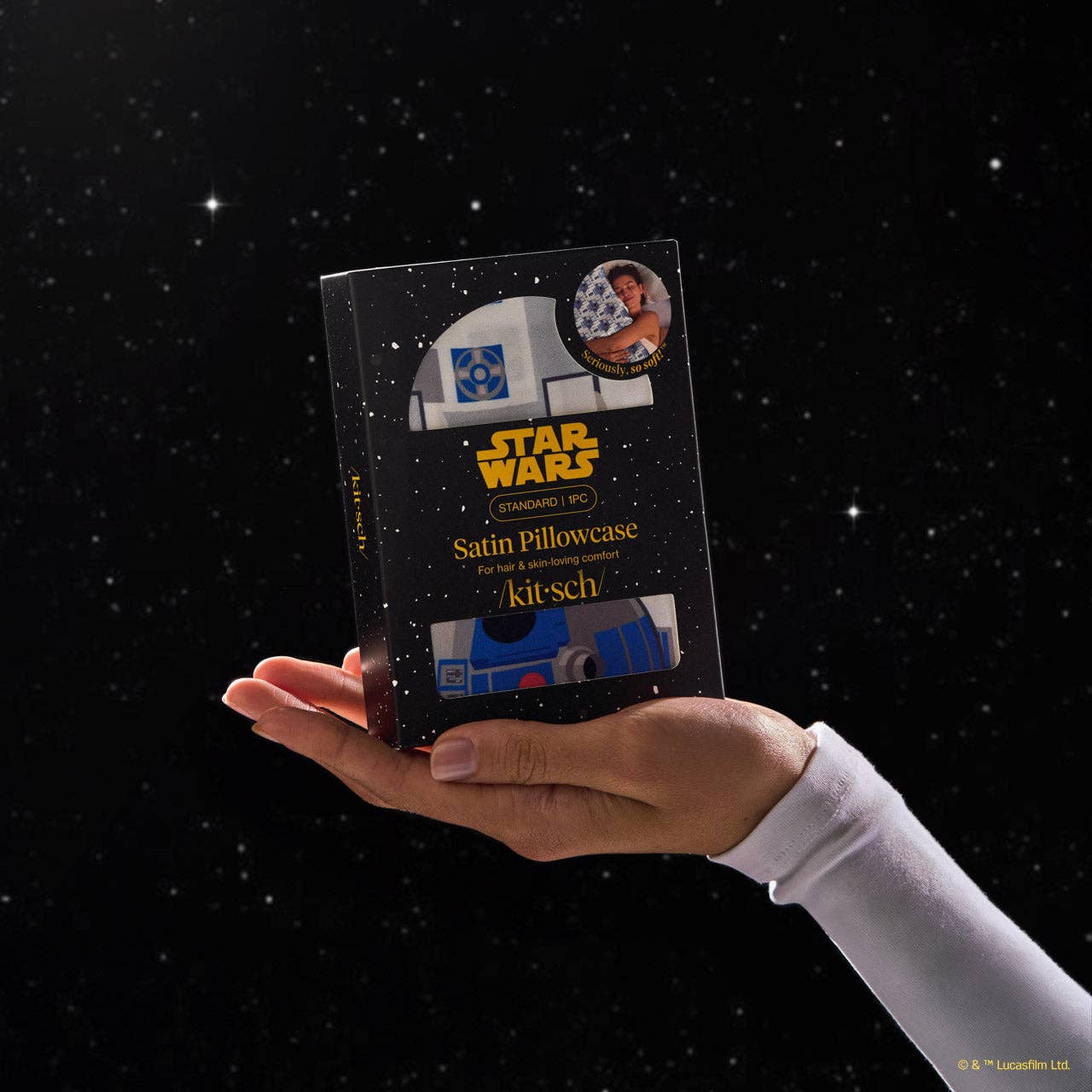 Star Wars™ & Kitsch Satin Pillowcase in R2-D2 & C-3PO
