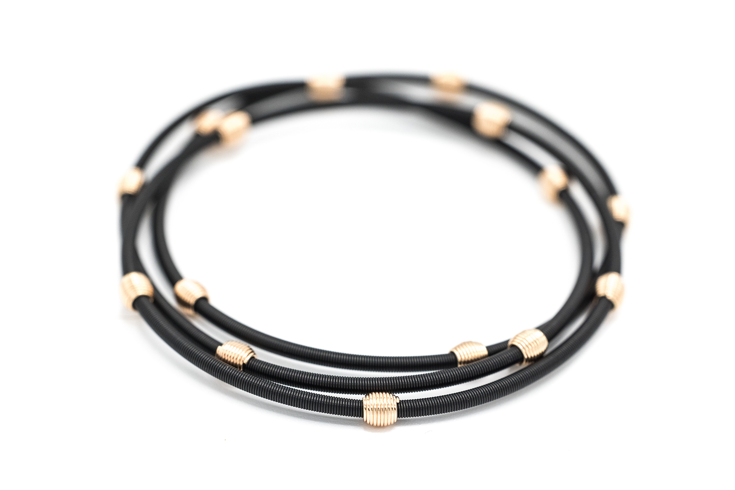 Matte Black Beaded Dia® Bracelets