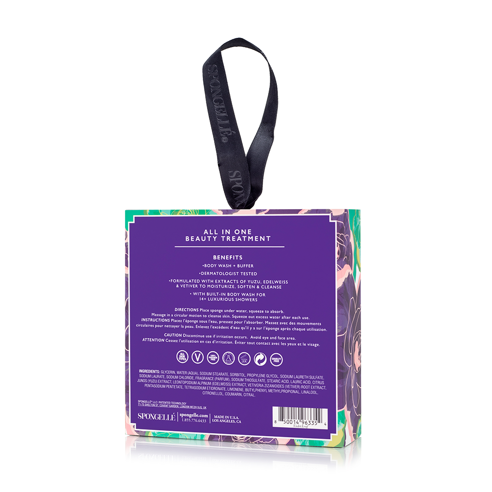 Violet Leaf Boxed Flower Spongelle