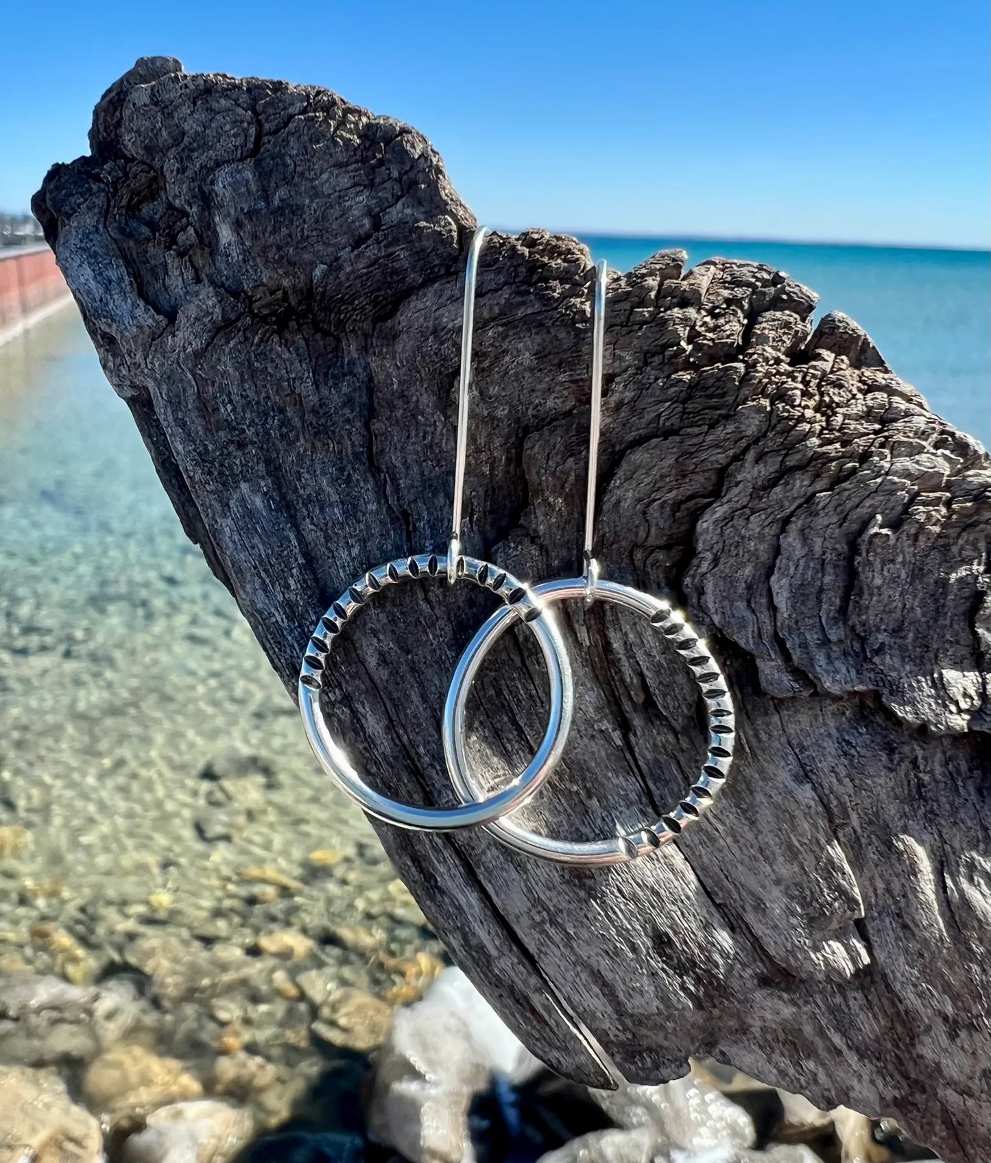 Half Stamped "O" Dangles