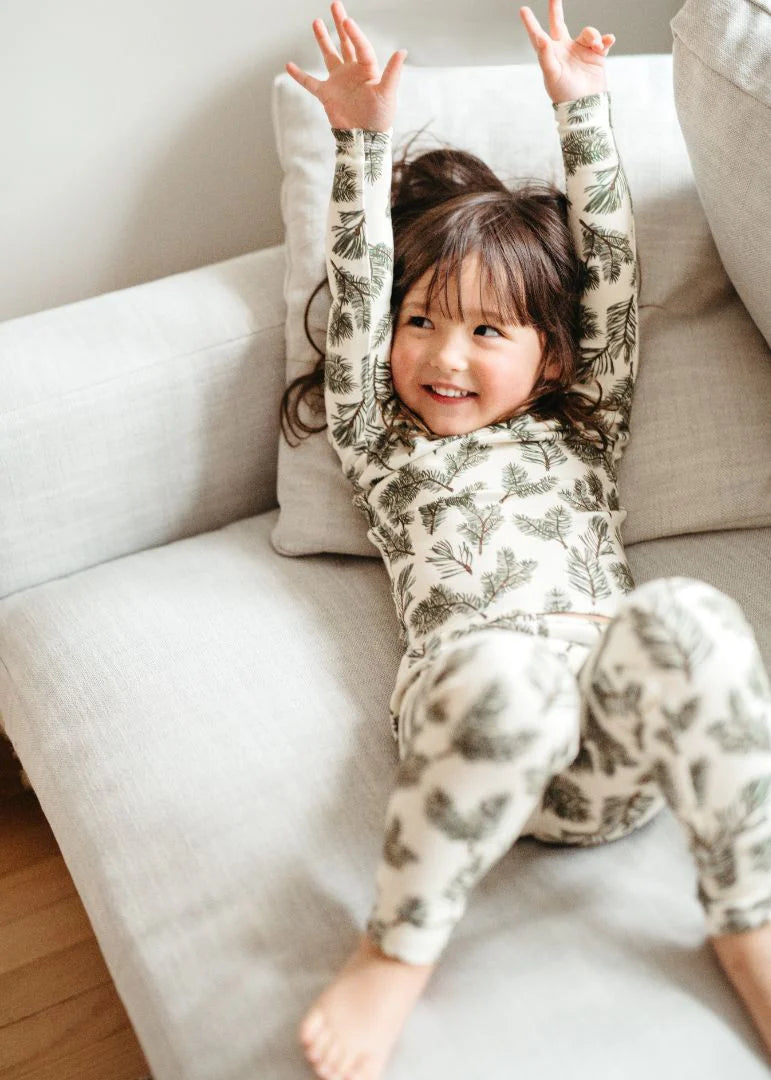 Pine Brushed Long Sleeve 2 Piece Pajama Set