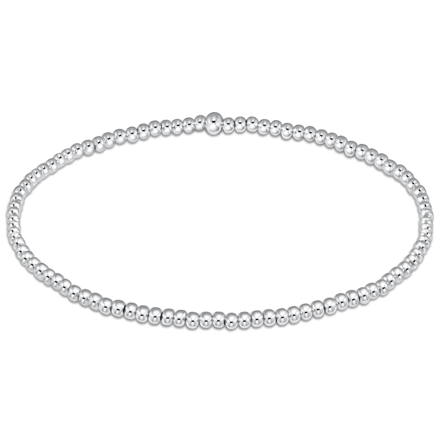 classic sterling 2mm bead bracelet