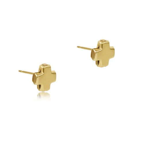 signature cross gold stud-gold