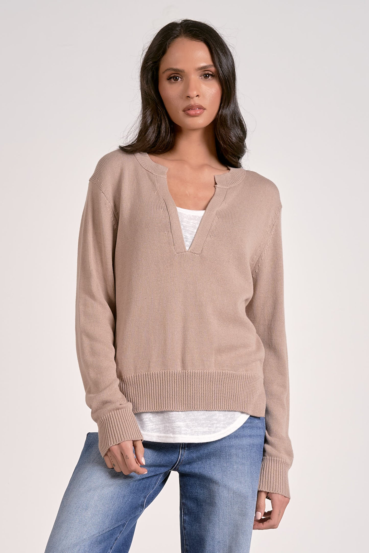 Layered Two-For One Knit Top