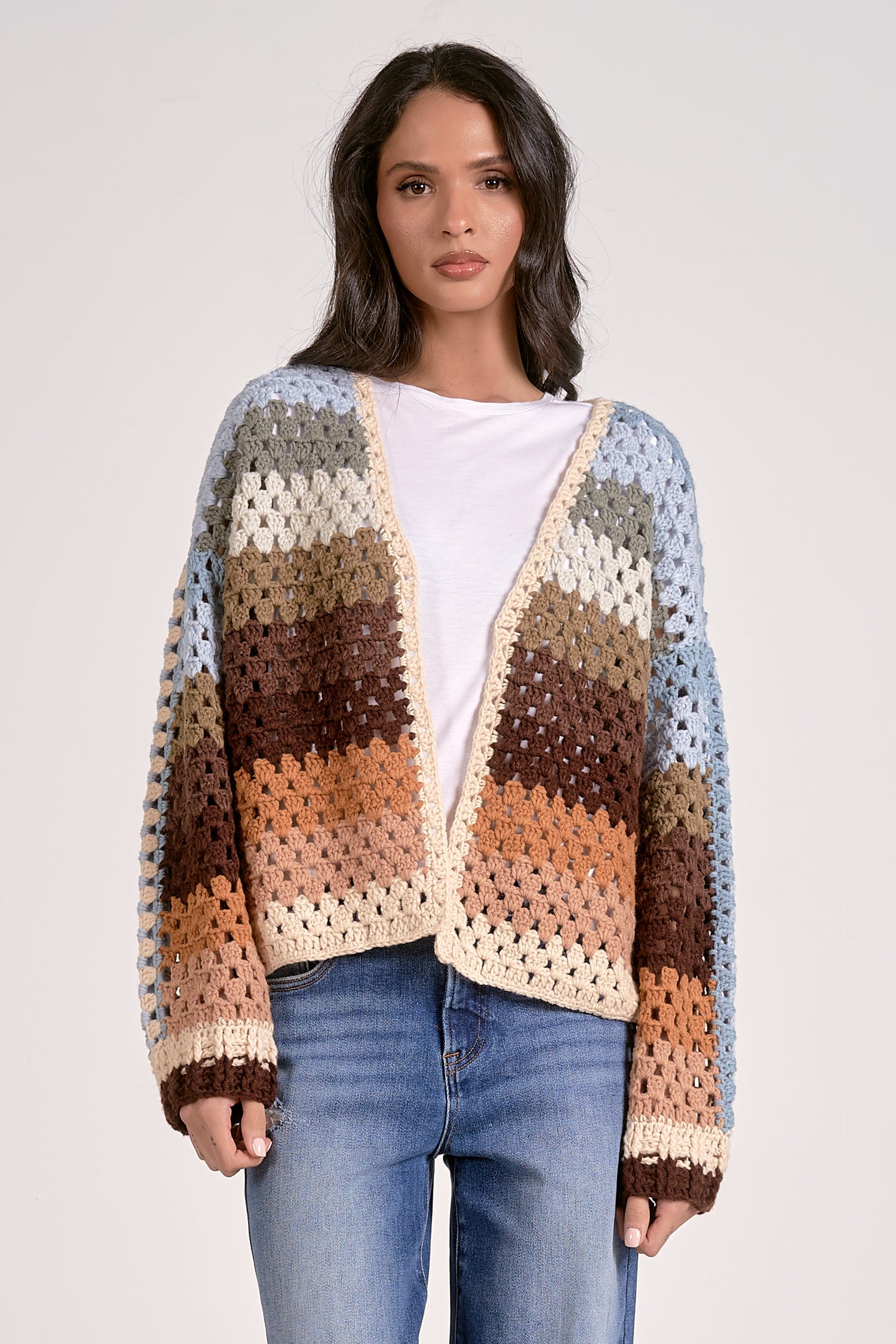 Sweater Cardigan Stripe