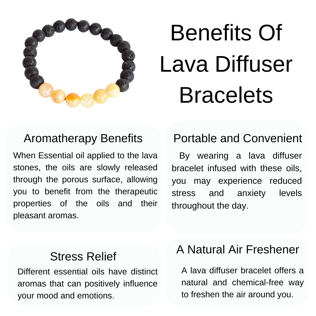 Lava Diffuser Bracelet,Lava with Picture Jasper Oil Diffuser