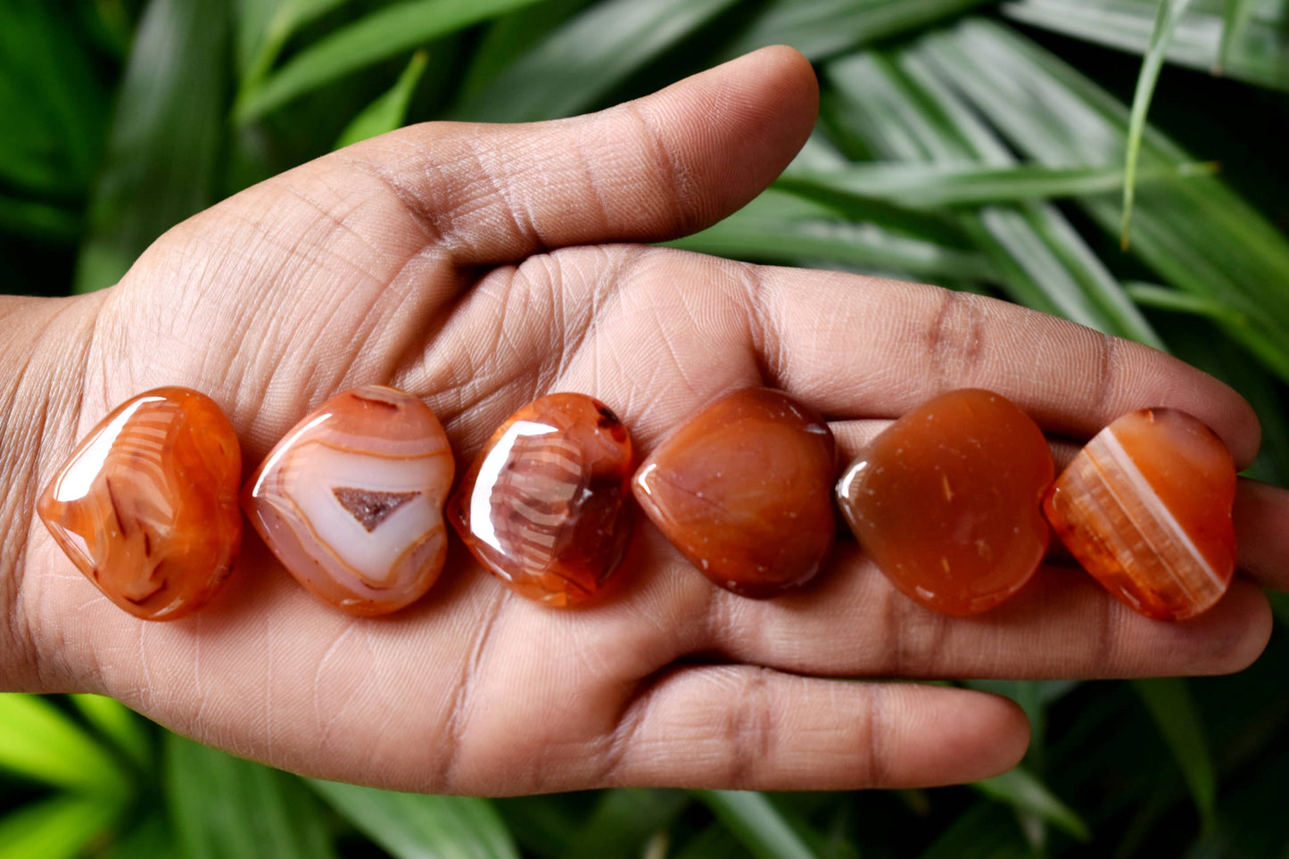 Carnelian Heart Prosperity & Good Luck Puffy Mini Heart Pendant