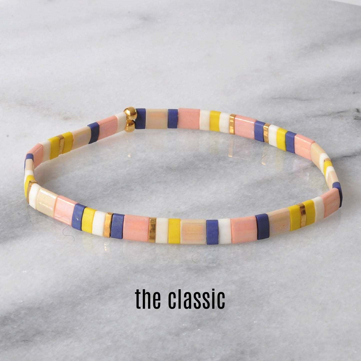 Stackable Stretch Tile Bead Bracelets