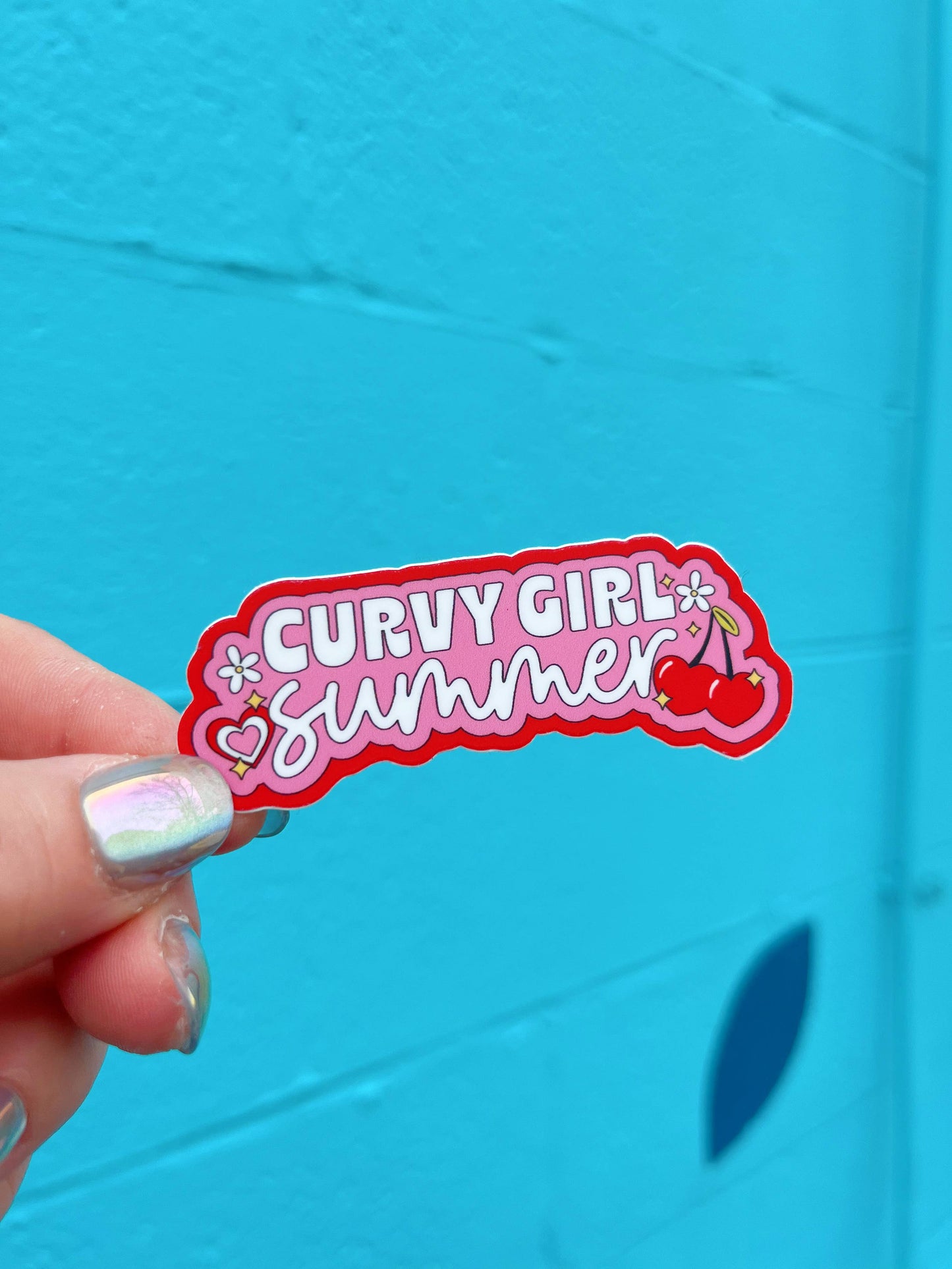 Curvy Girl Summer Body Positivity Waterproof Sticker