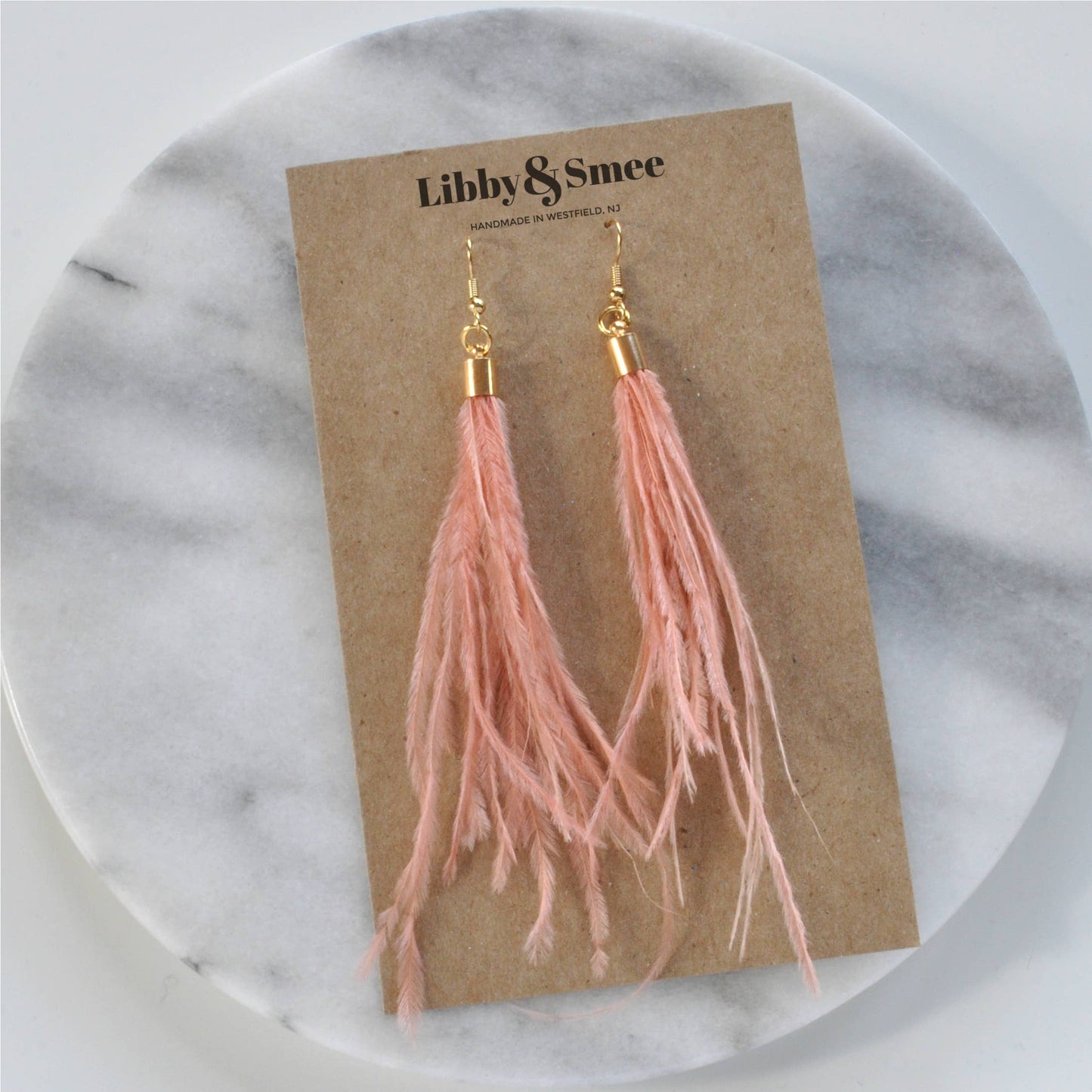 Ostrich Feather Earrings