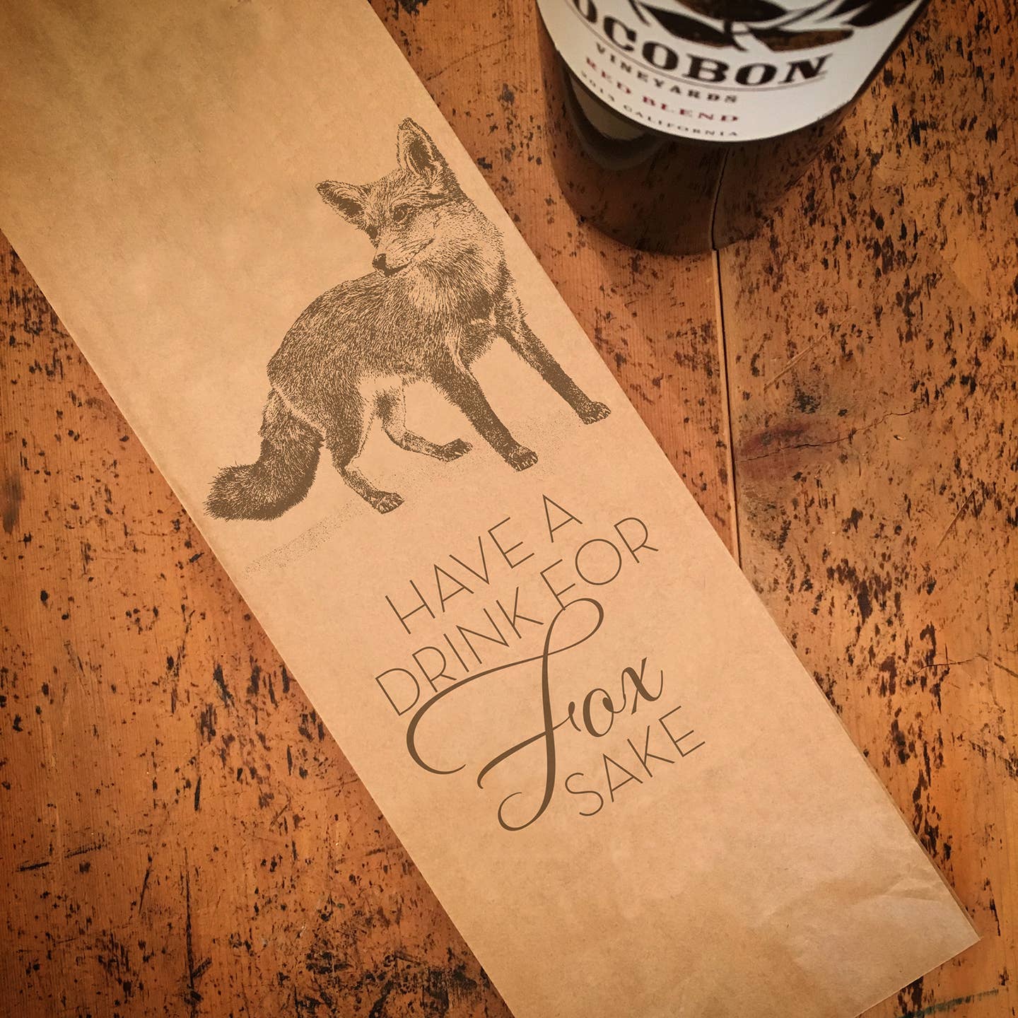 Fox Wine Bag