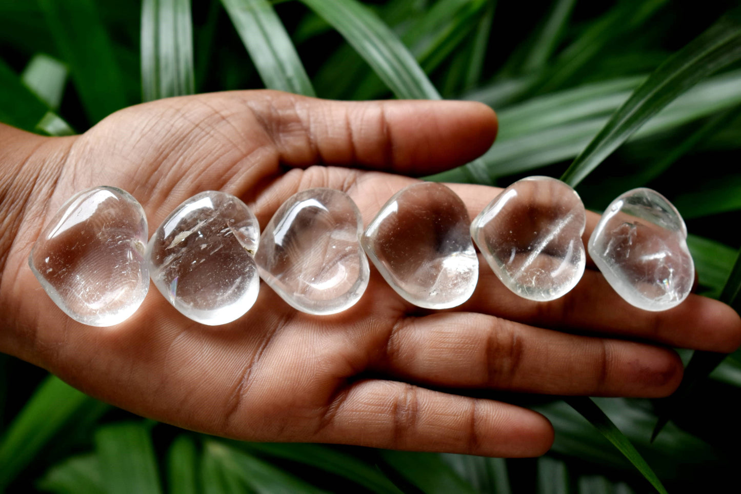 Clear Quartz Heart Healing Crystal Puffy Mini Heart Pendant