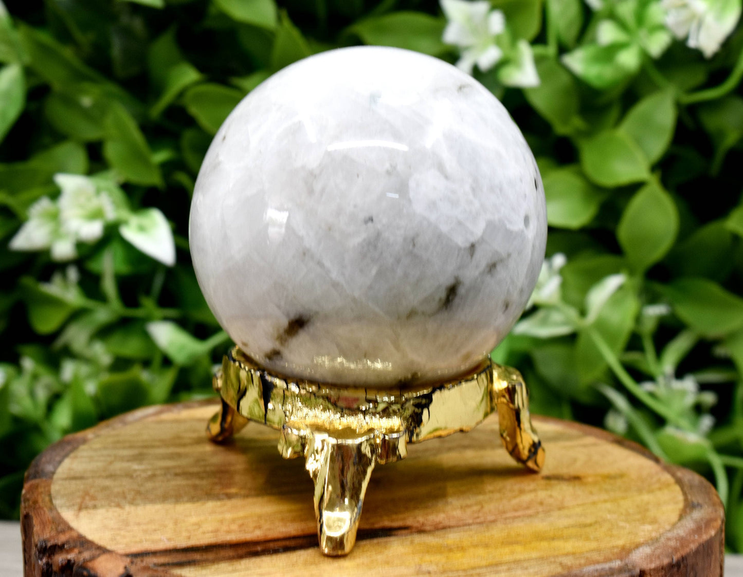 Rainbow Moonstone Crystal Ball – Healing Sphere for Intuition & Energy Work