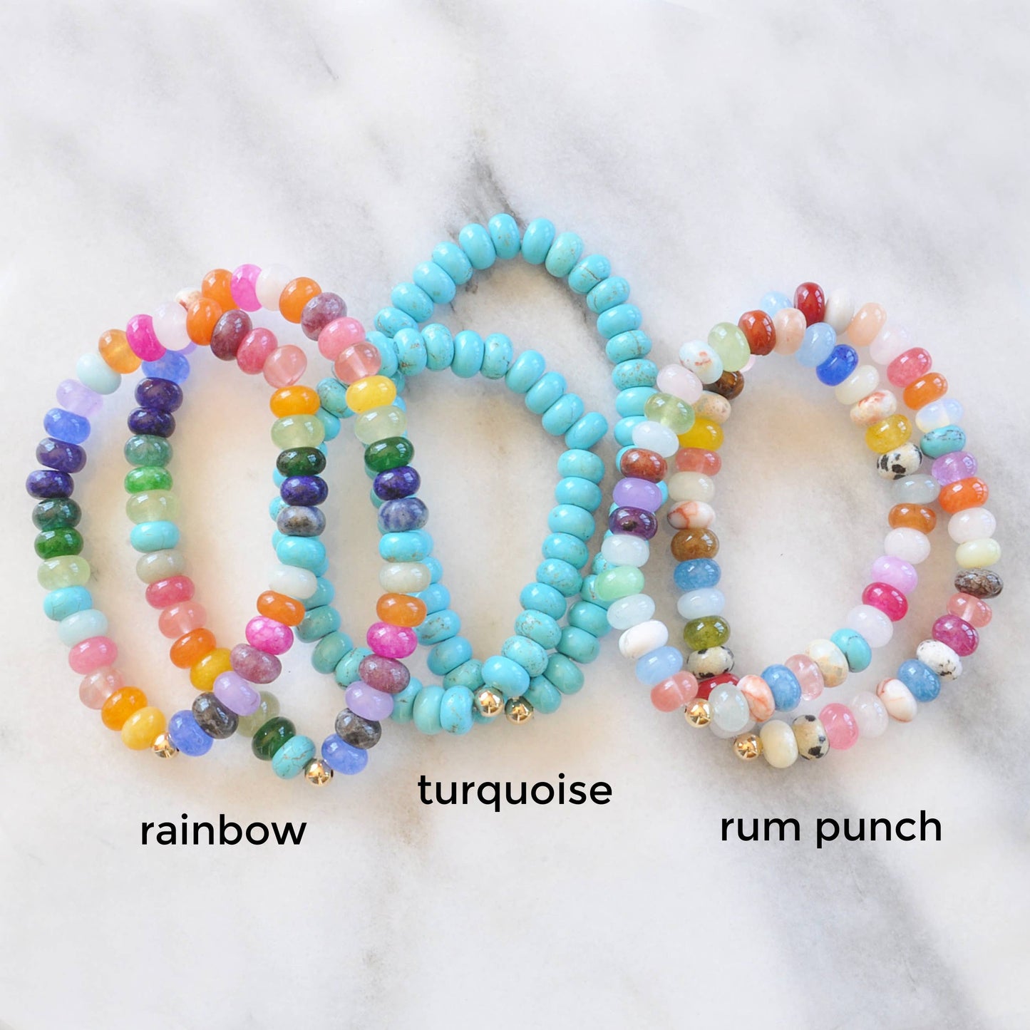 Gemstone Juice Chunky Stretch Bracelets