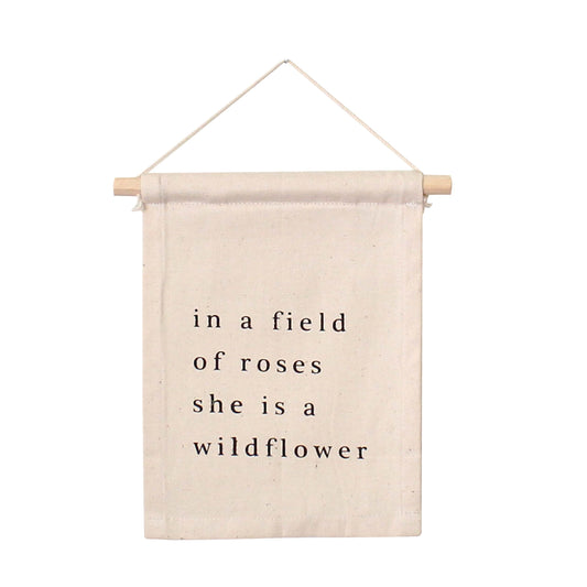 Wildflower Hang Sign - Canvas Material