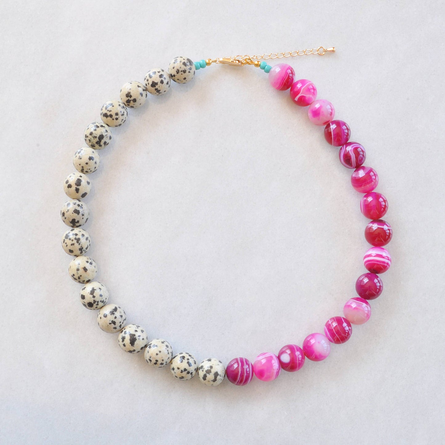 Two-tone Gemstone Gumball Necklaces