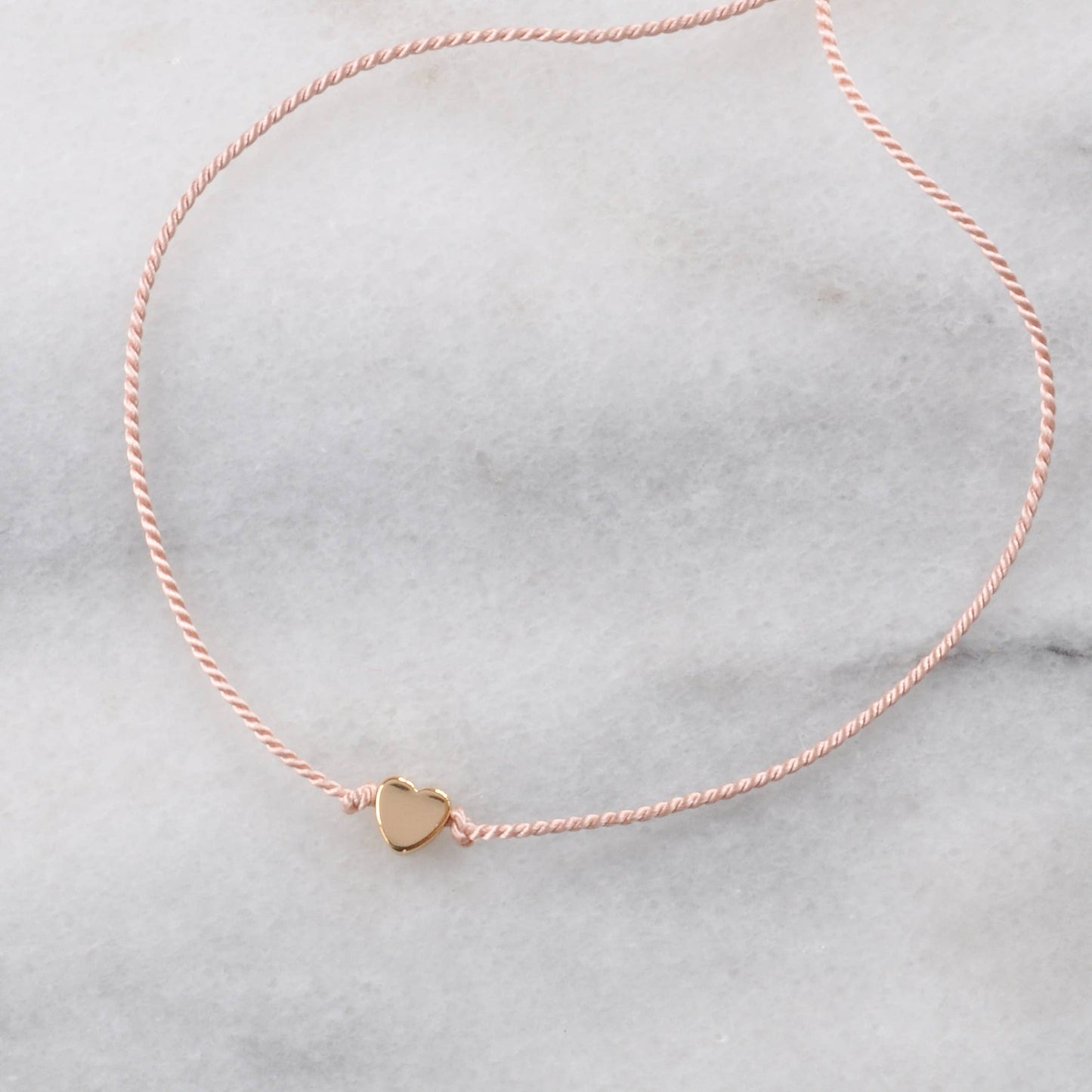 Delicate Valentine String Bracelets with Heart Charm