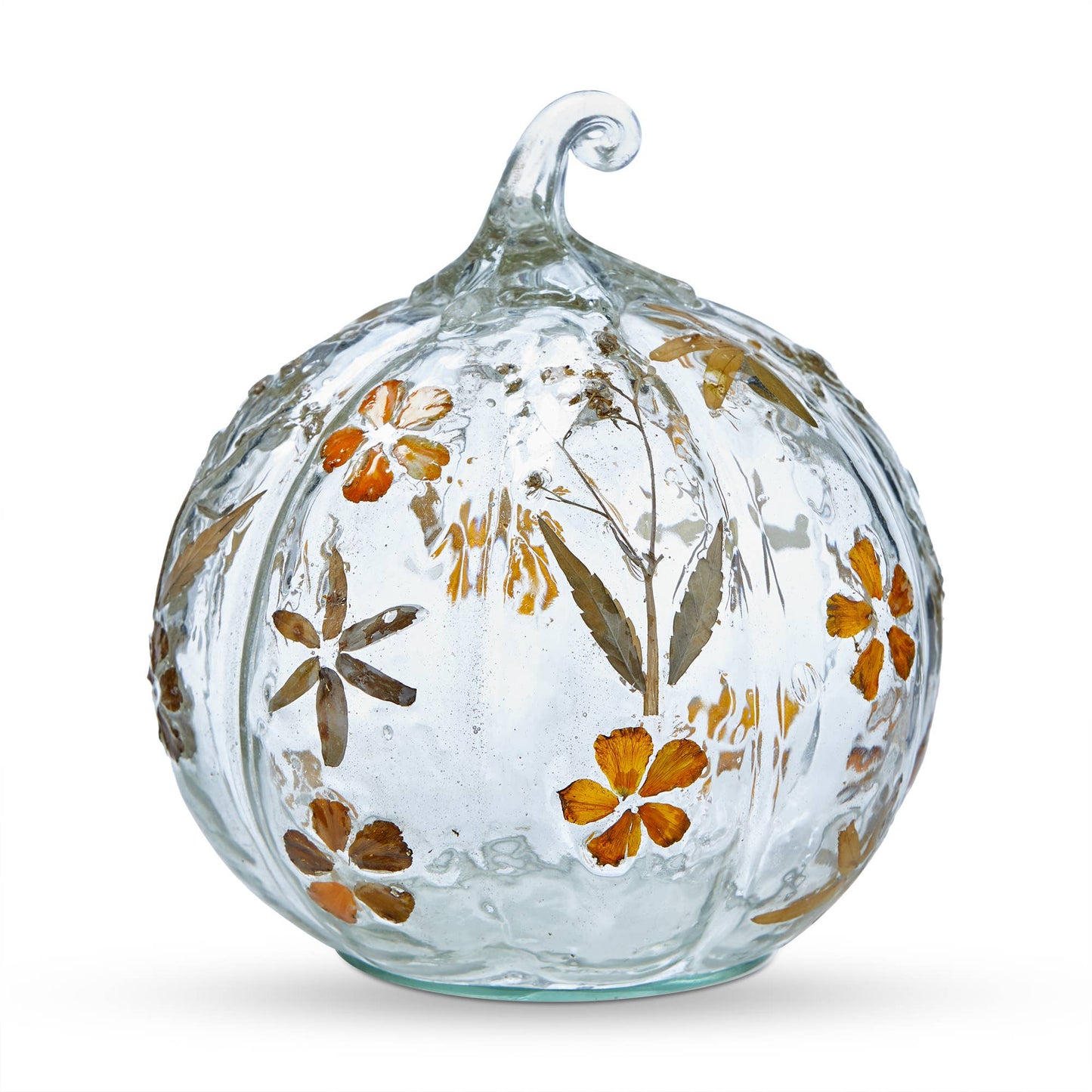 Multi Glass Floral Pumpkin Decor Fall/Harvest