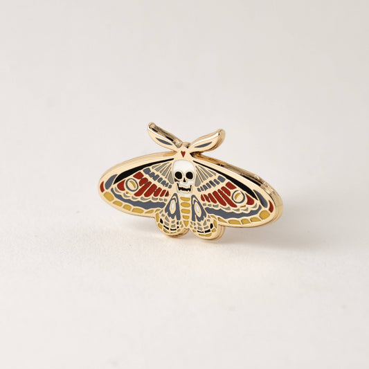 Death Moth Pin - Gothic Death's-Head Hawkmoth Accessory