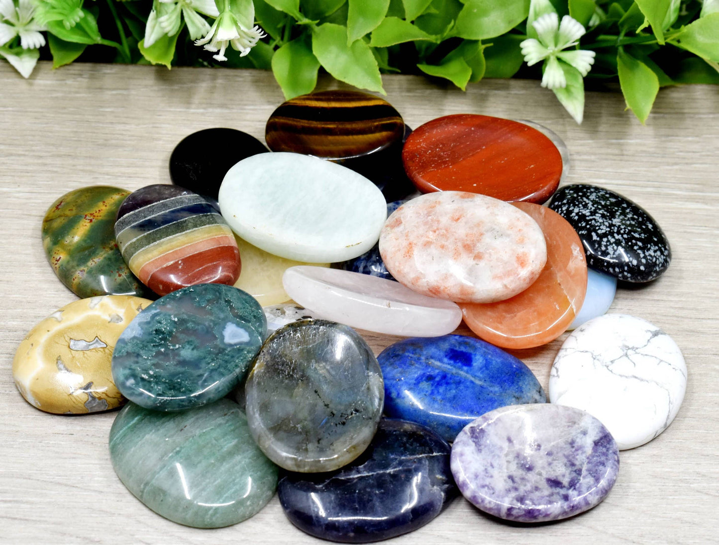 Gemstone Worry Stones, Palm Stone, Thumb Stone
