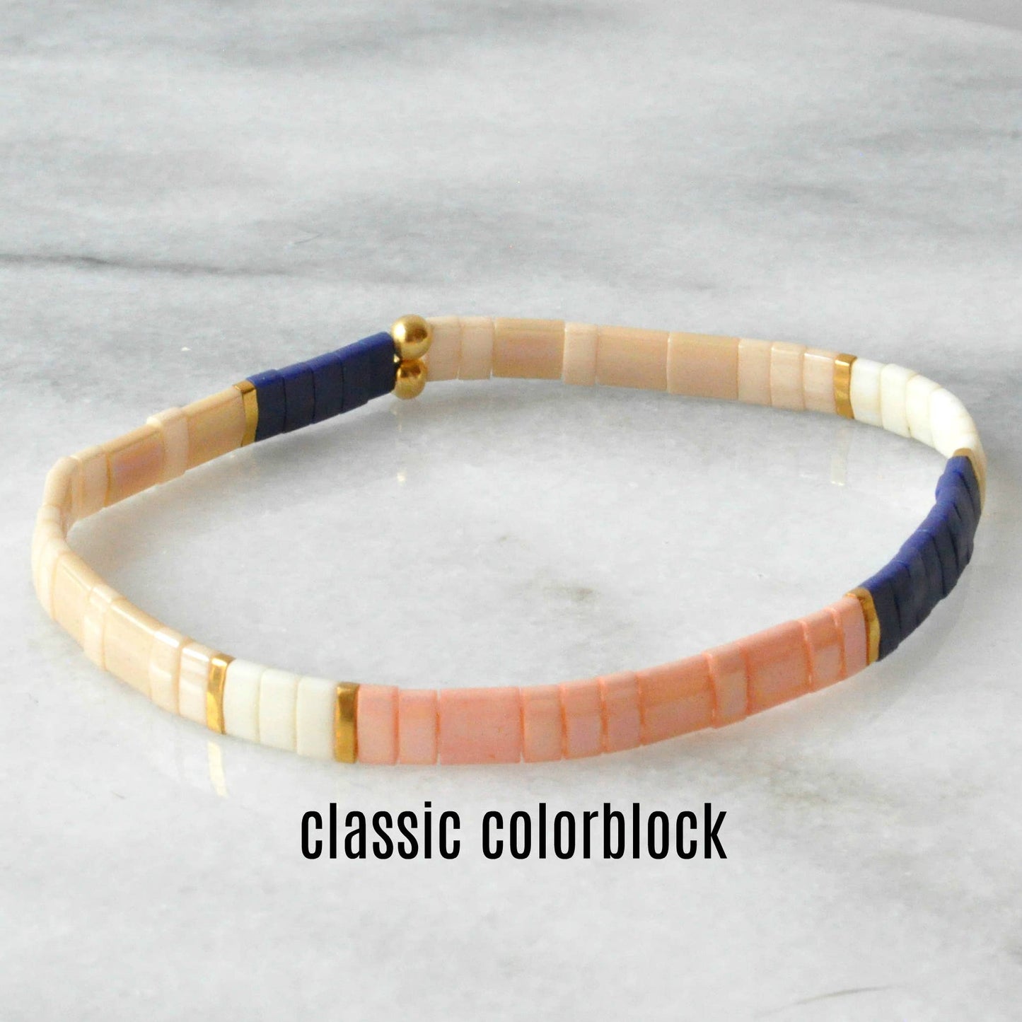 Stackable Stretch Tile Bead Bracelets