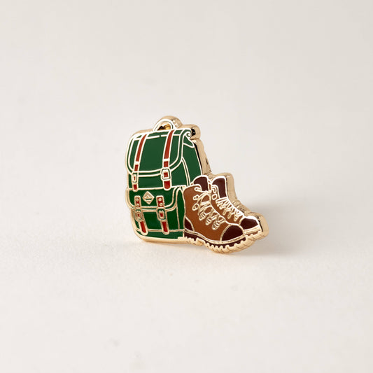 The Adventurous Hiker Pin, Outdoors Camping Gifts