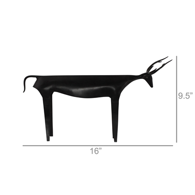 Rustic Reindeer, Iron - Lrg - Black