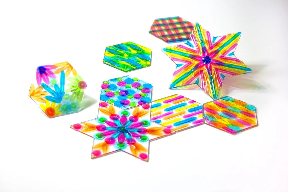 Stars & Hexagons- Joy Jems Stained Glass Art
